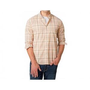NEW HOPE & HENRY brooks organic stretch poplin shirt in fireside plaid